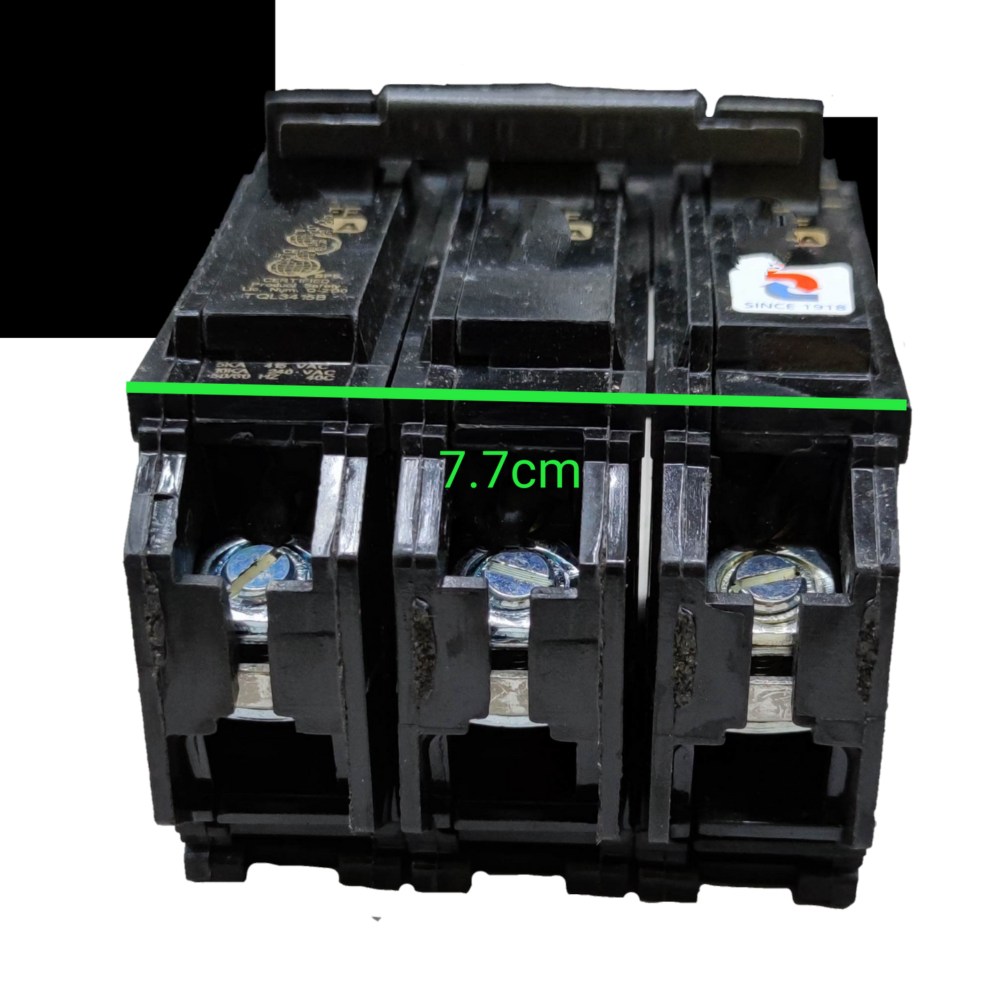GE circuit breaker 15 amp 3 pole with three connectors for reliable electrical protection