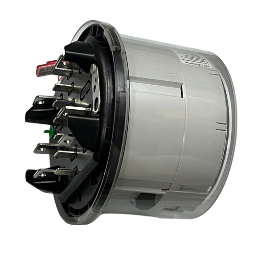 Side view of KV2C FM9S KWH Electric Meter showing electrical connectors and casing