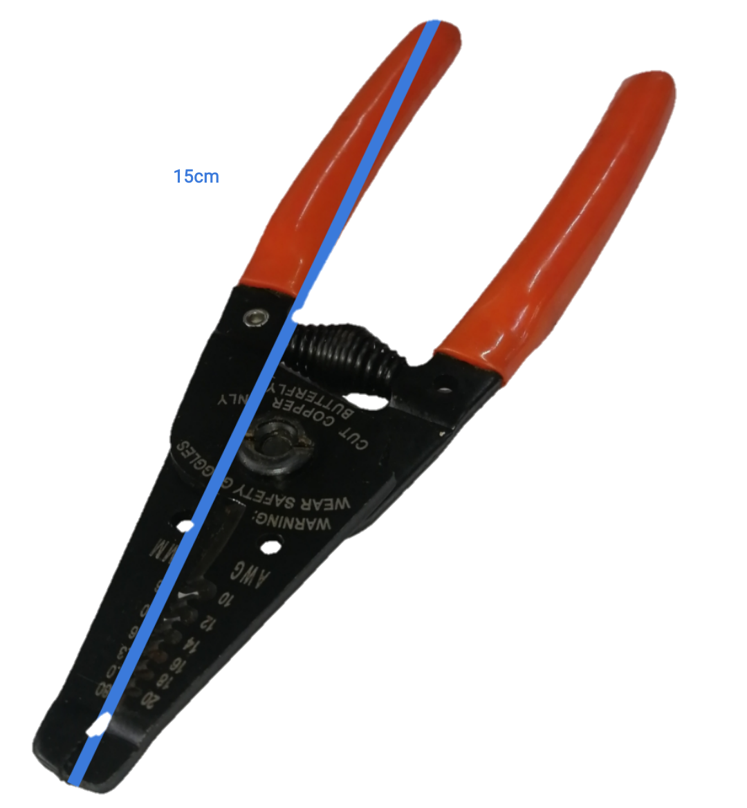 150mm electrical wire stripping tool with red handles from Electx Electrical Supply for precise wire stripping