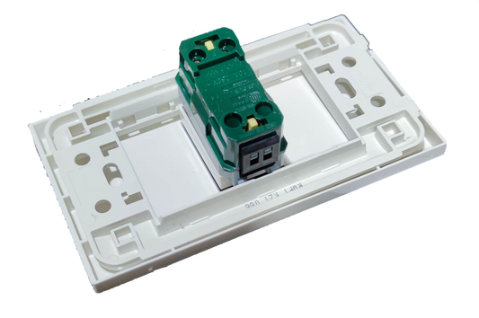 Royu 1 gang 1 way switch with plate white electrical wall switch component