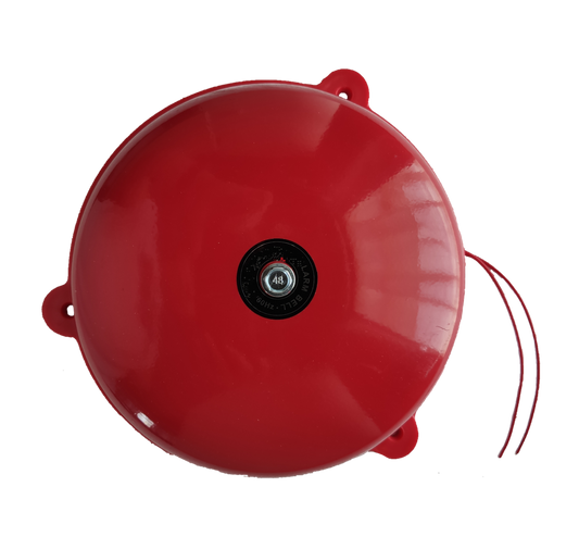 Grippes 10 inch fire alarm bell in red for door chimes and bells with wiring attached