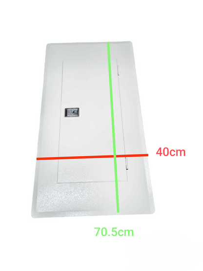 14 branch electrical panel by Himel Schneider Koten white metal enclosure with door and latch