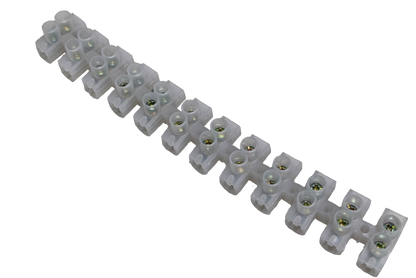 Grippes 15A 250V PVC terminal block with multiple screw terminals for electrical connections