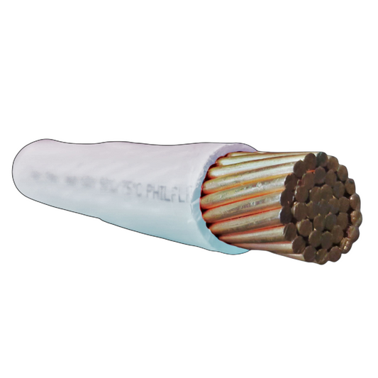 Royu 175mm Stranded 350MCM White insulated copper cable for heavy duty power connections