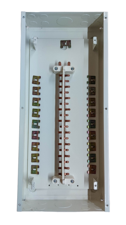 Electx Electrical Supply 2 Pole Main and 18 Branches 2 Pole electrical circuitry component in white casing