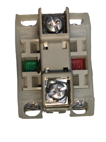 Auspicious 22mm illuminated selector switch showing its wiring and mounting screws