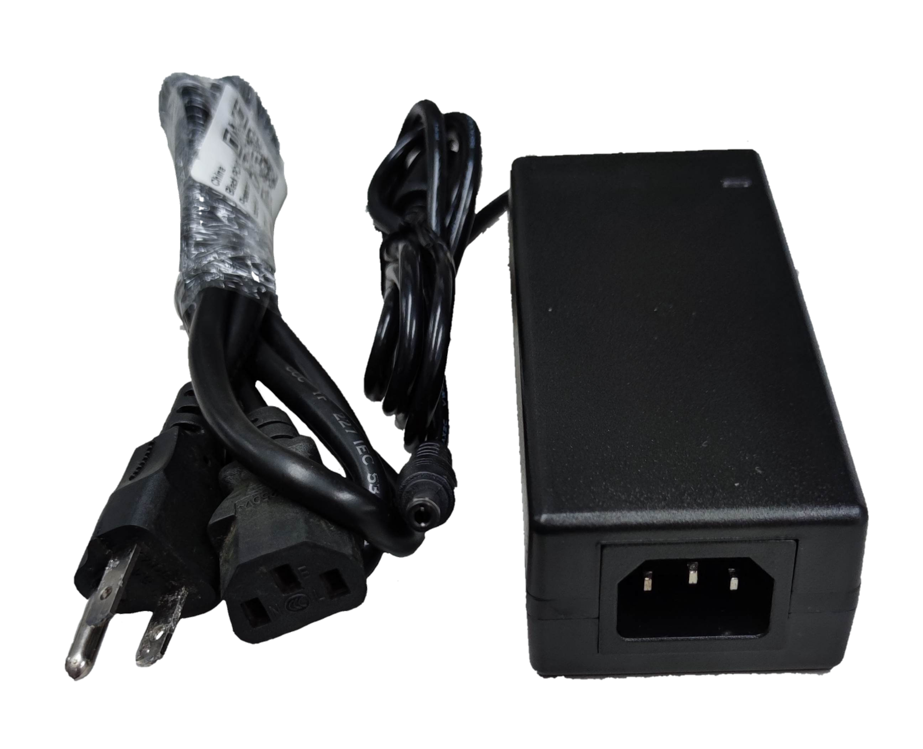 Grippes 24 volt 5 amp switching power supply with power cord and plug for electronic devices