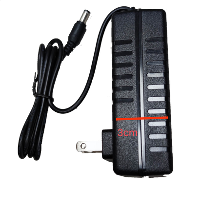Electx Electrical Supply 24V 3A power adapter black plug with cord and barrel connector