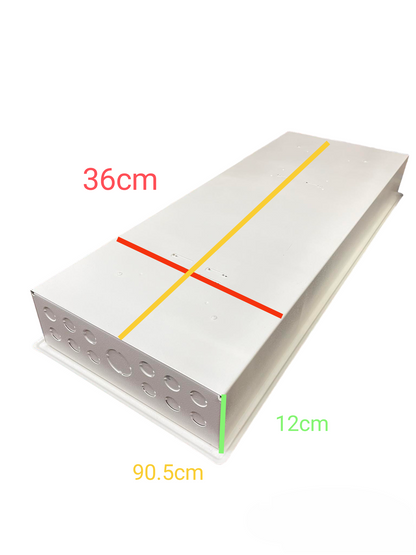 250SPS Main 20 Branches 2 Pole TQC electrical enclosure box in white with measurement details