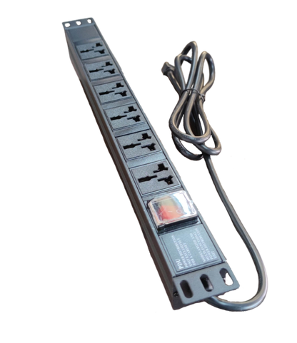 Grippes 6 gang power distribution unit with six universal outlets and power switch