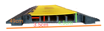 Grippes Cable Ramp Protector 5 Channel with yellow top cover and five cable channels for organized cable management