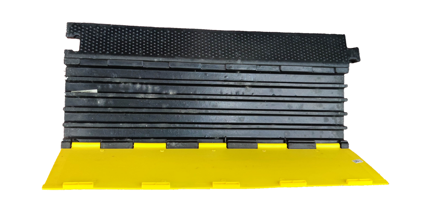 Grippes black and yellow Cable Ramp Protector 5 Channel for organizing and protecting cables