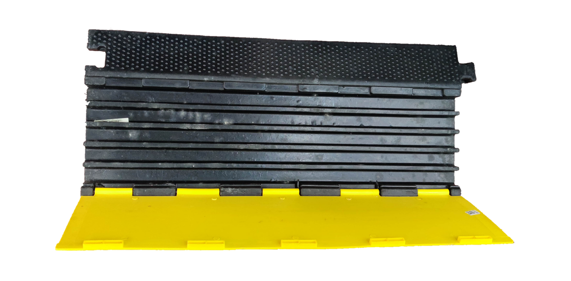 Grippes black and yellow Cable Ramp Protector 5 Channel for organizing and protecting cables