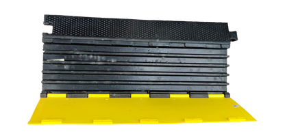 Grippes black and yellow Cable Ramp Protector 5 Channel for organizing and protecting cables