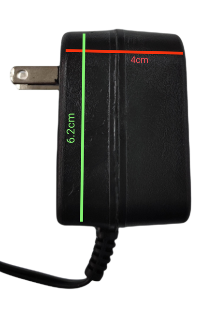 Black wall charger measuring 6.2cm by 4cm cell phone charger for Ericson old mode