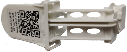 BJB white plastic fluorescent tube holder T8 for lighting installation and accessories