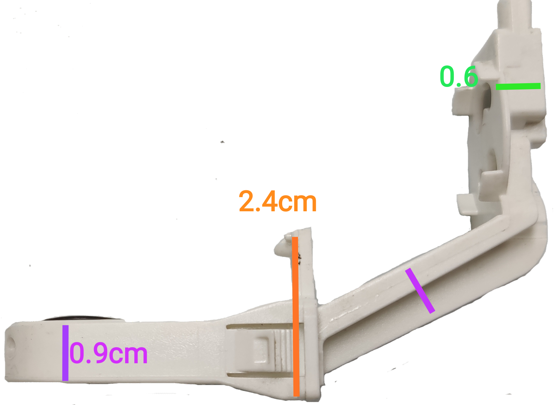 BJB fluorescent tube holder T8 white plastic lighting installation accessory with detailed dimensions