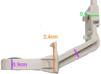 BJB fluorescent tube holder T8 white plastic lighting installation accessory with detailed dimensions