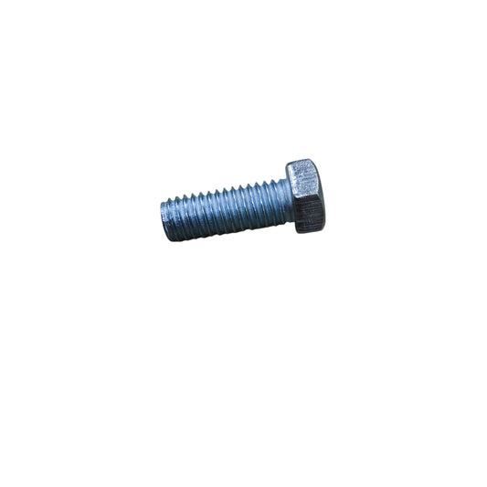 Blue hex bolt labeled as GI End Cap Screw made in China with coarse threading