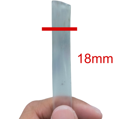 Clear 18mm Heat Shrinkable Tube Clear for cable management held between fingers