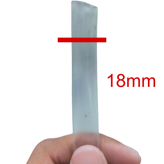Clear 18mm Heat Shrinkable Tube Clear for cable management held between fingers