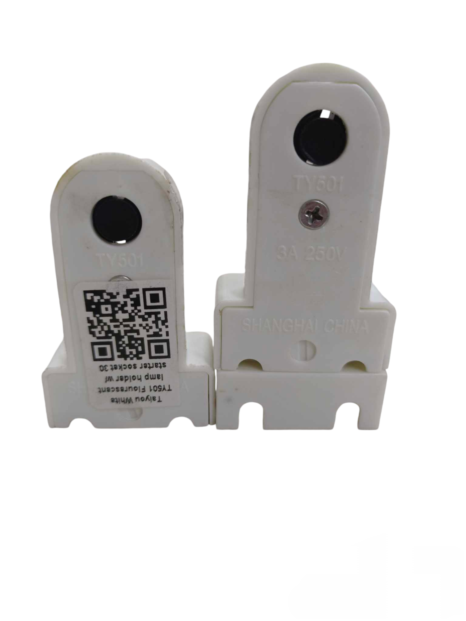 L type fluorescent lamp holder white lighting installation accessory from China