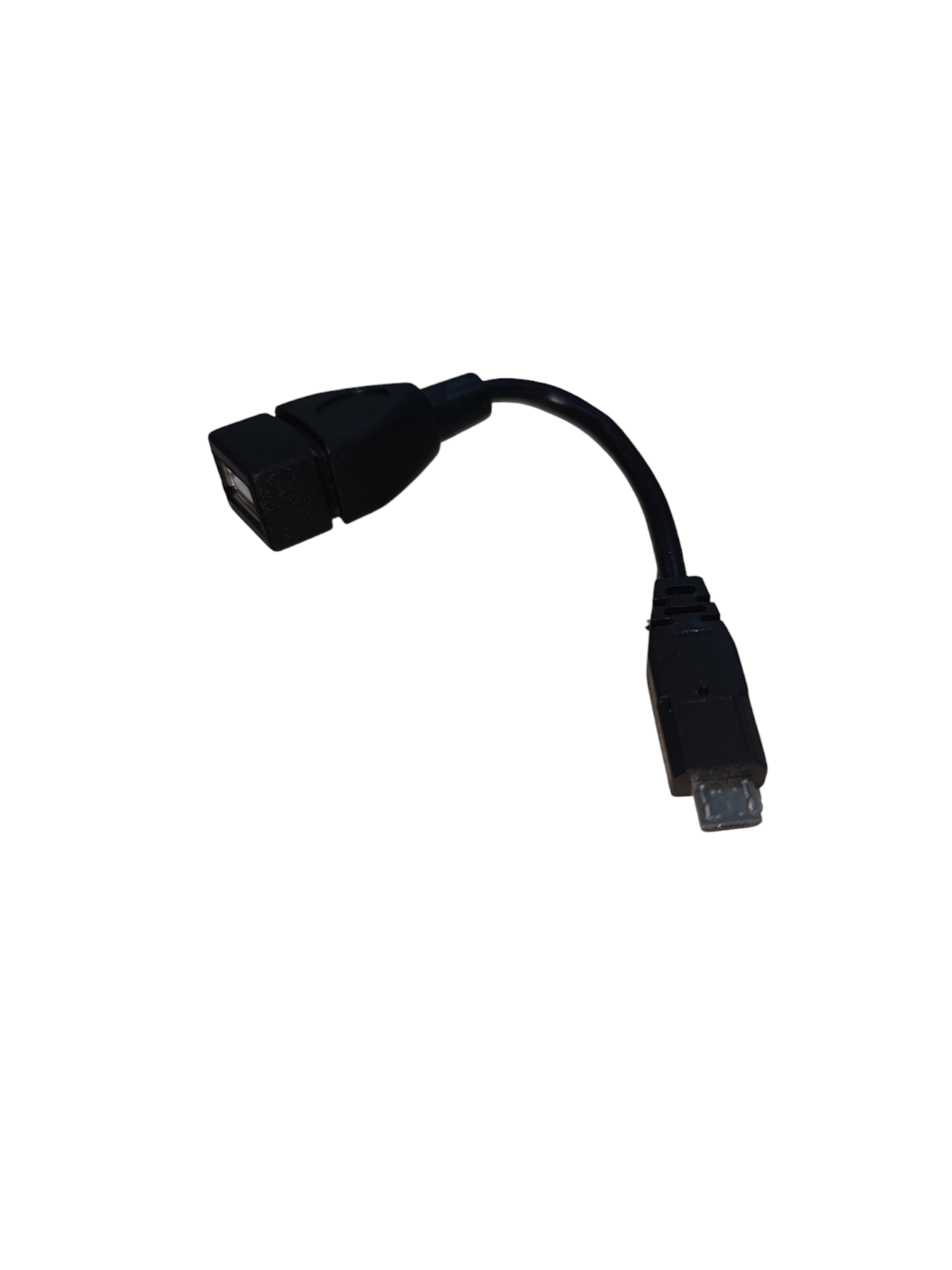 Black Micro USB to USB Adaptor cable for connecting devices with micro USB ports
