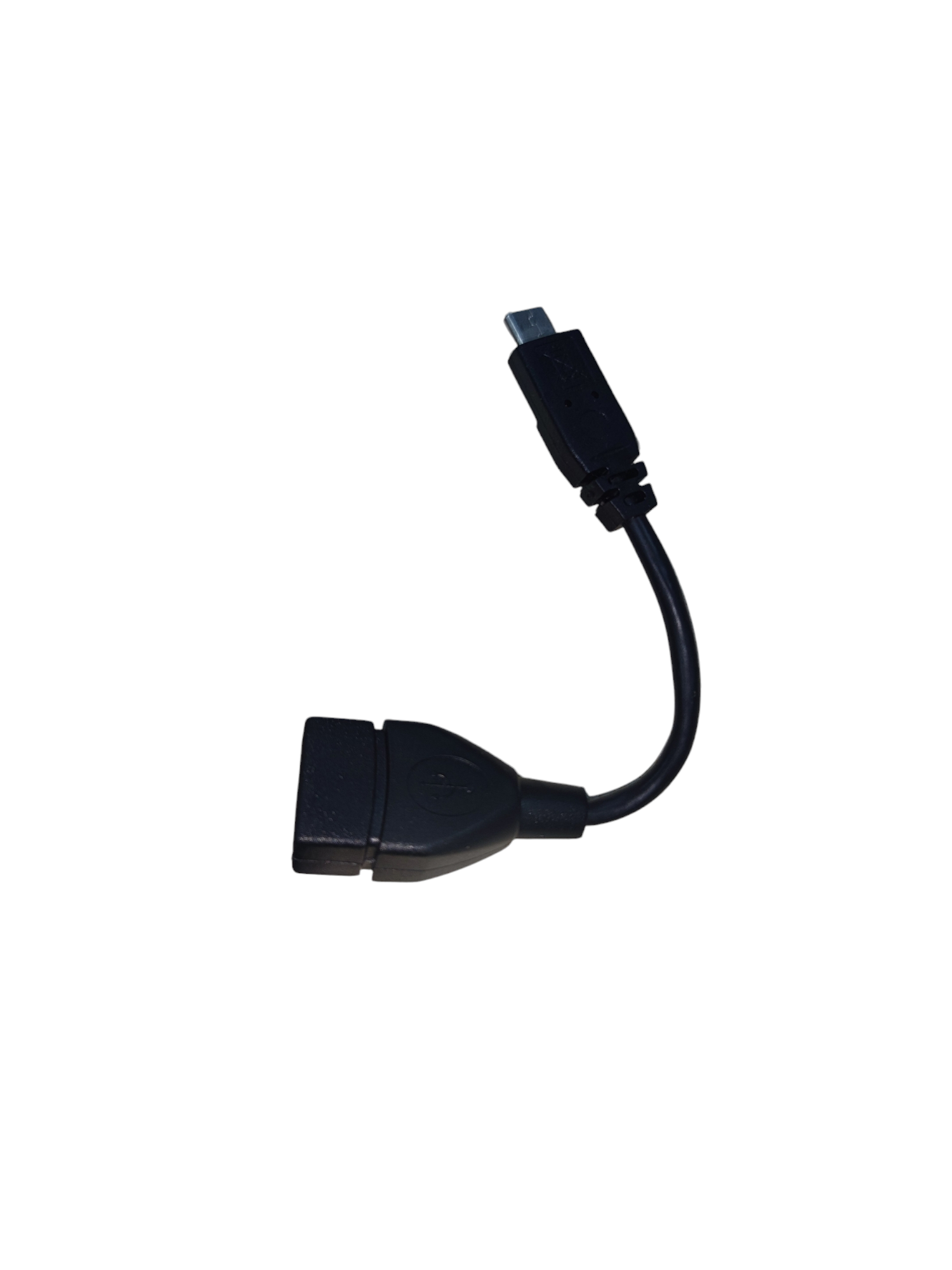 Black Micro USB to USB Adaptor cable for connecting devices with Micro USB ports