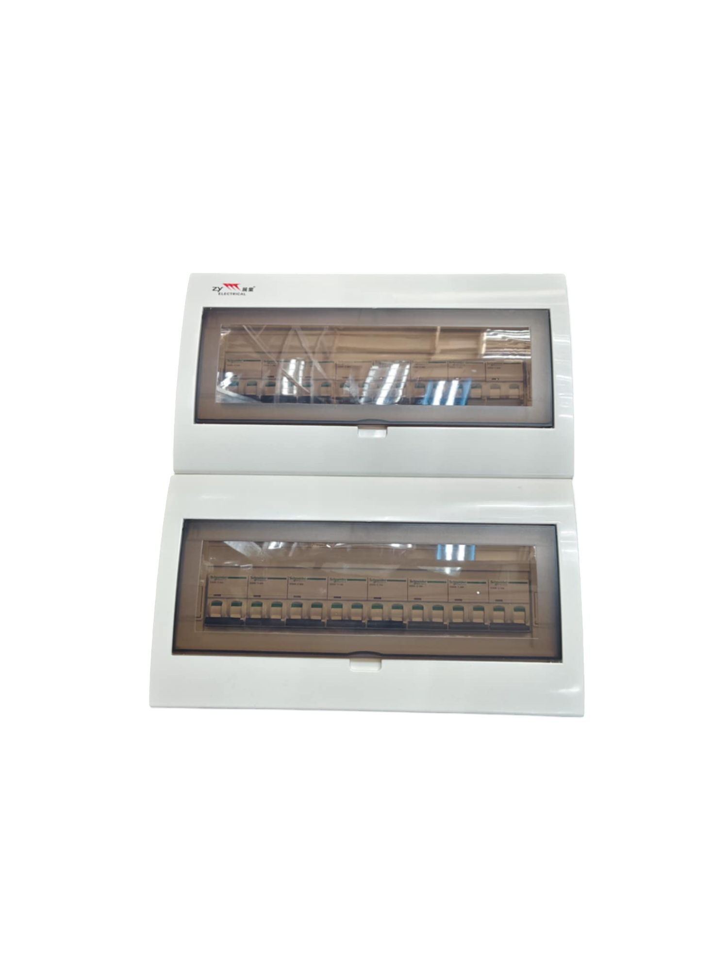 Schneider and ZY Panel Board 50A 2 Pole Main Miniature electrical panel with protective cover