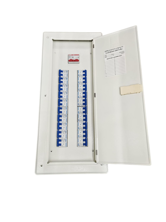 Royu Himel Koten Panel Board 80A 2Pole Main electrical circuit breaker panel with open white metal door