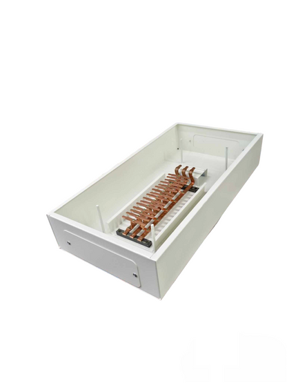 Panel Board for MCB 100A Main 2P white metal enclosure with copper busbars and mounting posts by Chint Koten Royu