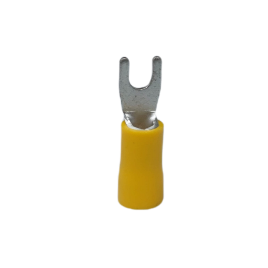 Local Terminal Lugs Y Type Yellow Insulation fork spade electrical wire connector for secure terminal connections