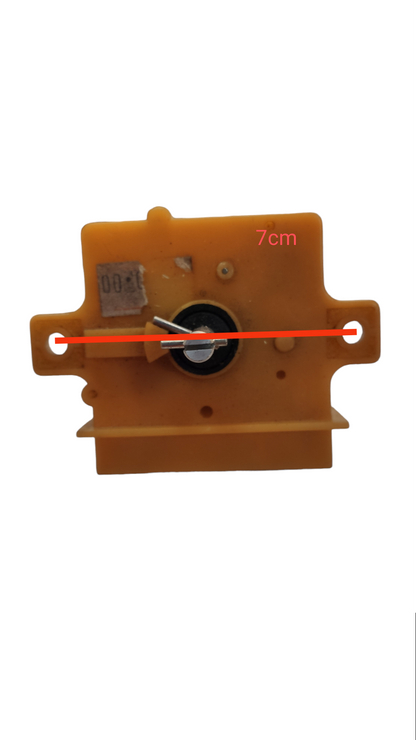 Washing Machine Timer part in orange plastic housing measuring 7 cm for laundry appliance repair