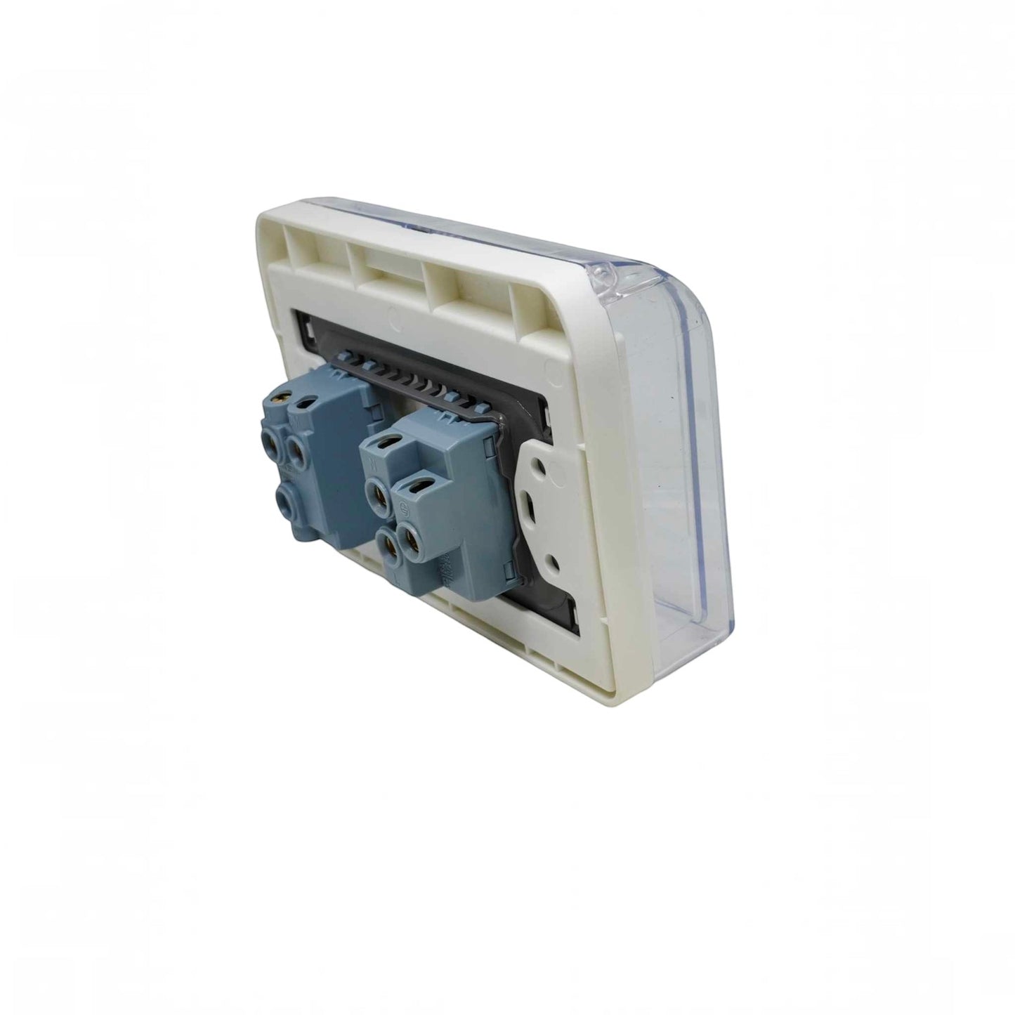 Grazen Weatherproof Plate Cover with 1 Gang Universal Outlet with Ground and 1 Way Switch 16A 220V WC-019-W + GW-007