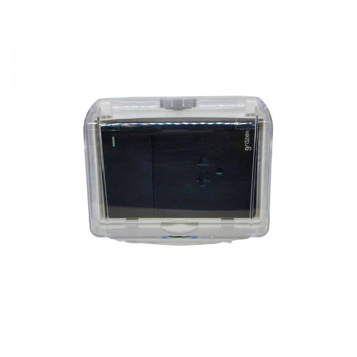 Grazen Weatherproof Plate Cover with 1 Gang Universal Outlet with Ground and 1 Way Switch 16A 220V WC-019-W + GW-007