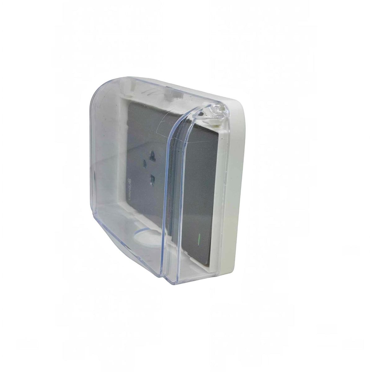 Grazen Weatherproof Plate Cover with 1 Gang Universal Outlet with Ground and 1 Way Switch 16A 220V WC-019-W + GW-007