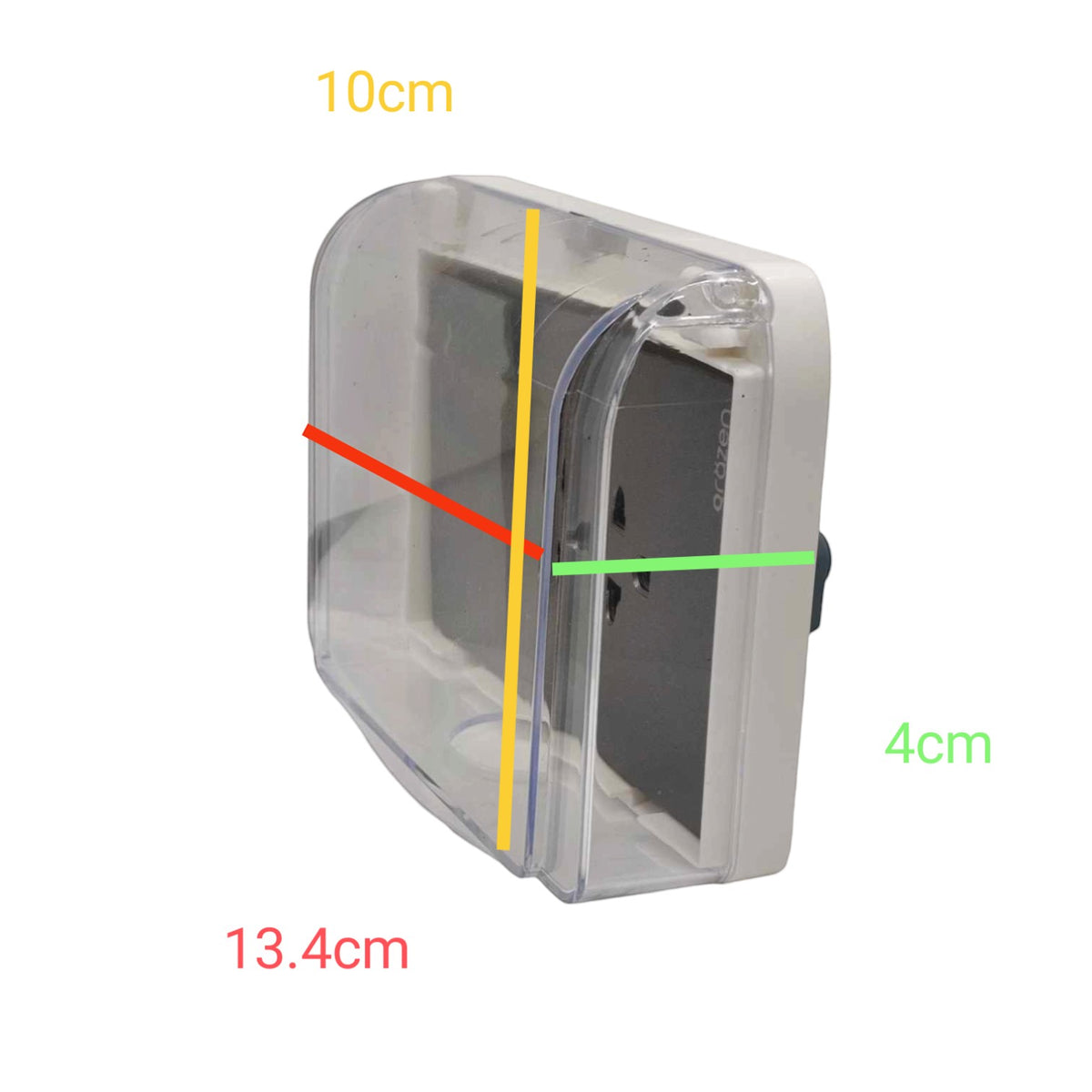 Grazen Weatherproof Cover with 1 Gang 1 Way Device with 2 Gang Universal Outlet with Ground 16A 220V WC-019-W+GW-008