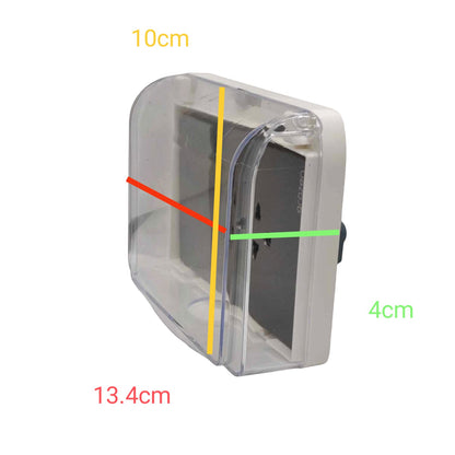 Grazen Weatherproof Cover with 1 Gang 1 Way Device with 2 Gang Universal Outlet with Ground 16A 220V WC-019-W+GW-008