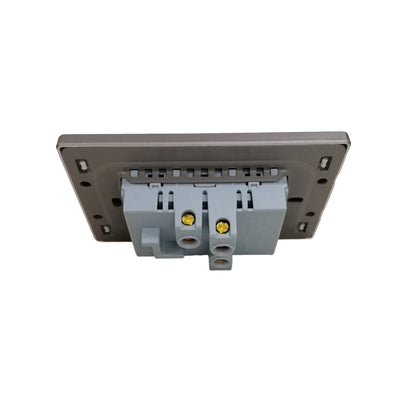 Grazen 2 gang outlet with USB-C and USB-A showing back view and wiring terminals