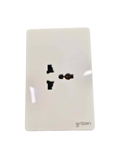 Grazen 20a universal aircon outlet 220V in a sleek white design for reliable power access