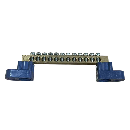 Grippes grounding bus bar 12 hole with durable metal construction for secure electrical connections