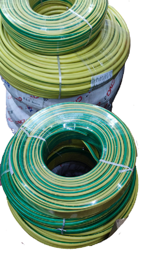 Coiled 25mm Grounding Cable Durable Wire in Green and Yellow for electrical grounding solutions