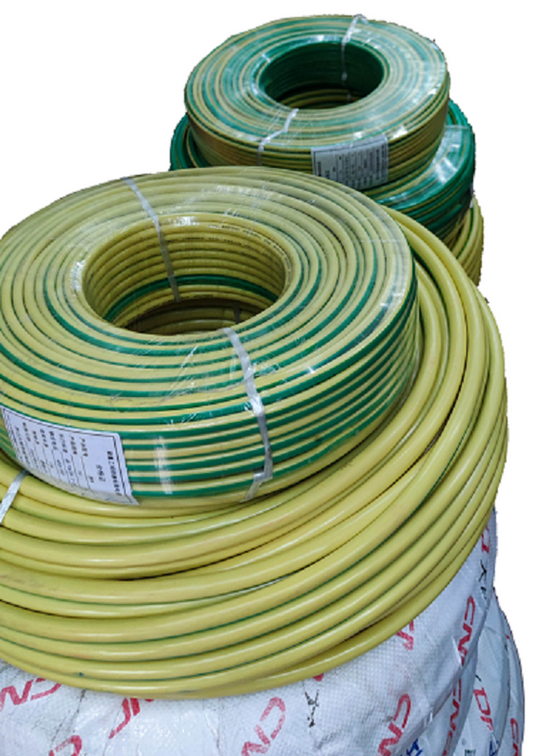 Coiled 25mm Grounding Cable Durable Wire in multiple colors for secure electrical connections