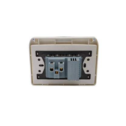 Grazen Weatherproof Plate Cover with Universal with Ground Outlet with USB-C and USB-A 2100mAh 5V DC WC-019-W+GW-014 Available in White, Black, Grey and Gold