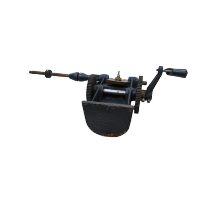 Black vintage Hand Rewinder Double Speed tool with crank handle and metal gears