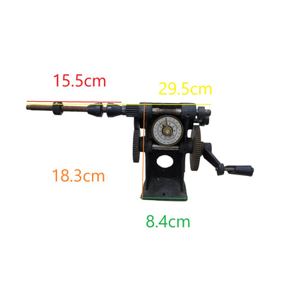 Hand Rewinder Double Speed tool with measurement details for precise winding and durable construction