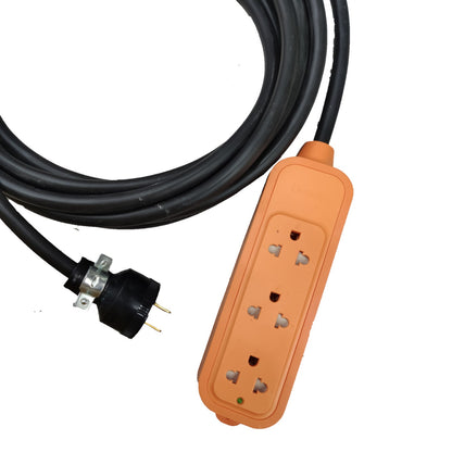 Omni 3 Gang Heavy Duty Extension Cord Universal With Ground  Royal Cord  Extension Outlet with Eagle Plug 1723 15A 250V, Extension Leads Heavy Duty PDRC- 14/2 16/2