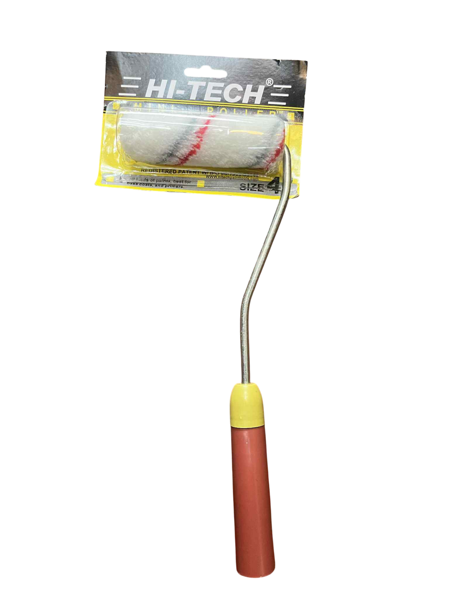 4 inch paint roller brush with a sturdy handle for smooth application of paint