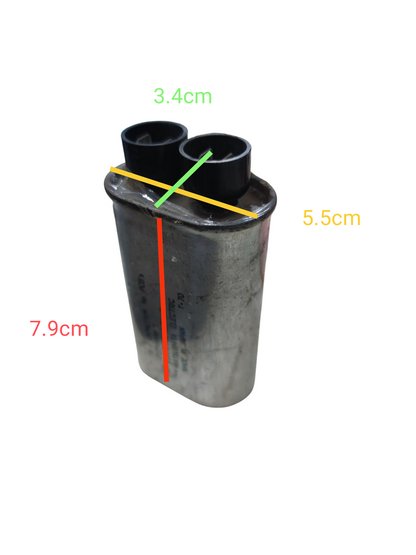 Electx high voltage microwave capacitor with dual terminals for reliable cooking appliance performance