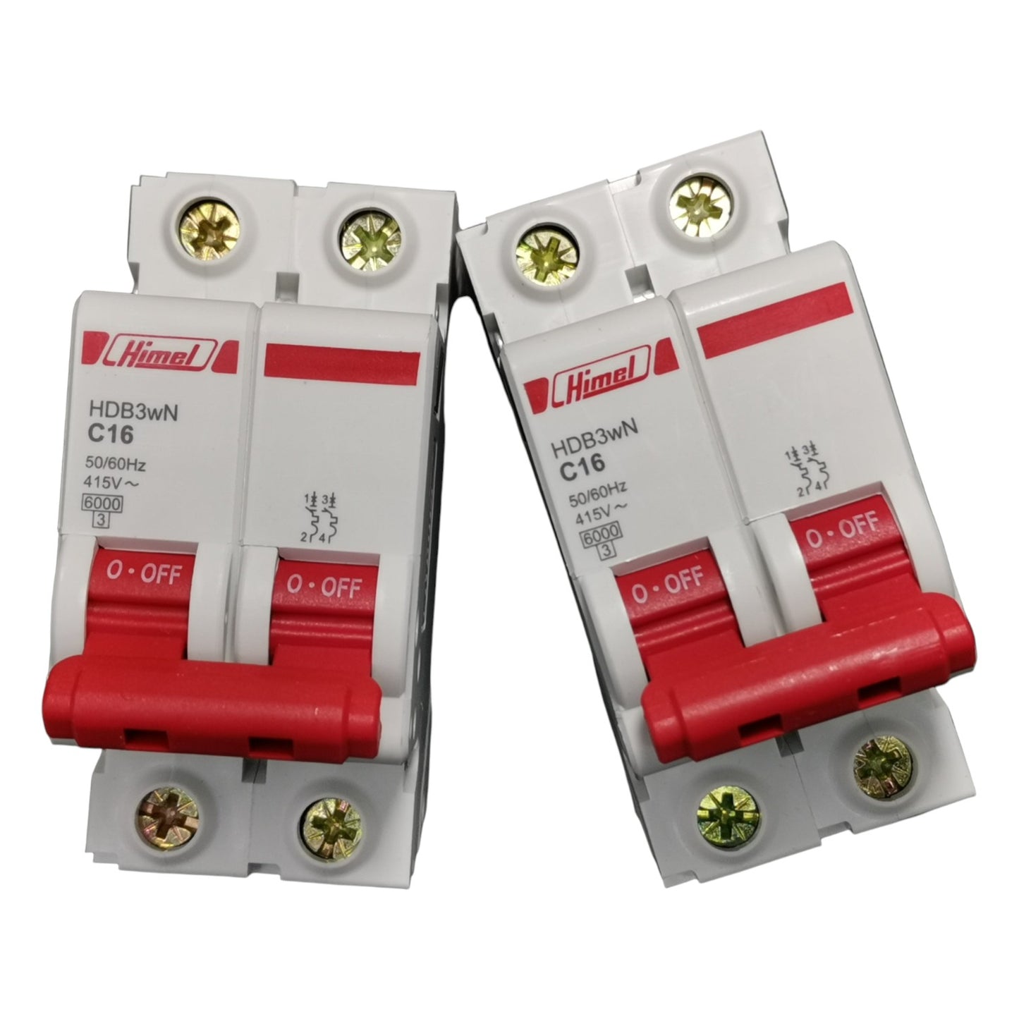 Himel 16A 2Pole 6 KAIC 220V Miniature Circuit Breaker DIN Rail Type MCB HDB3wN2C16